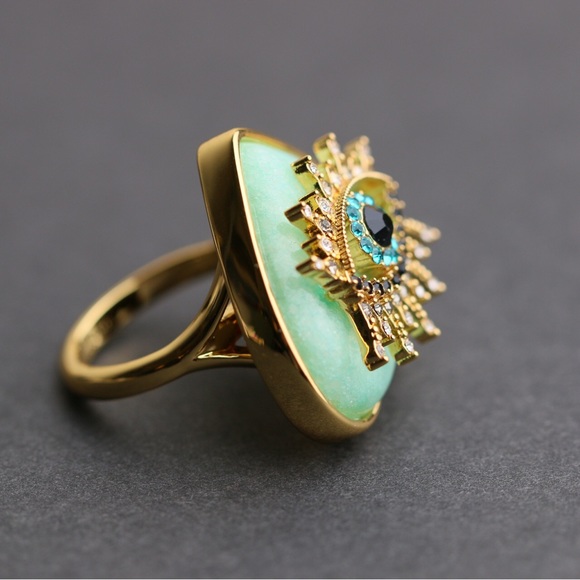 Kurt Geiger Evil Eye Heart Cocktail Ring - Picture 6 of 9